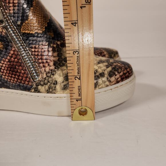 BAMBOO Rise-01 High Top Wedge Platform Sneaker Womens 7 Multi Camo Snakeprint - Picture 5 of 10
